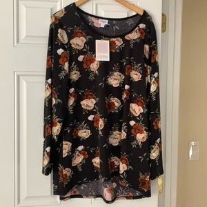 Lula Roe Rose Patterned Shirt